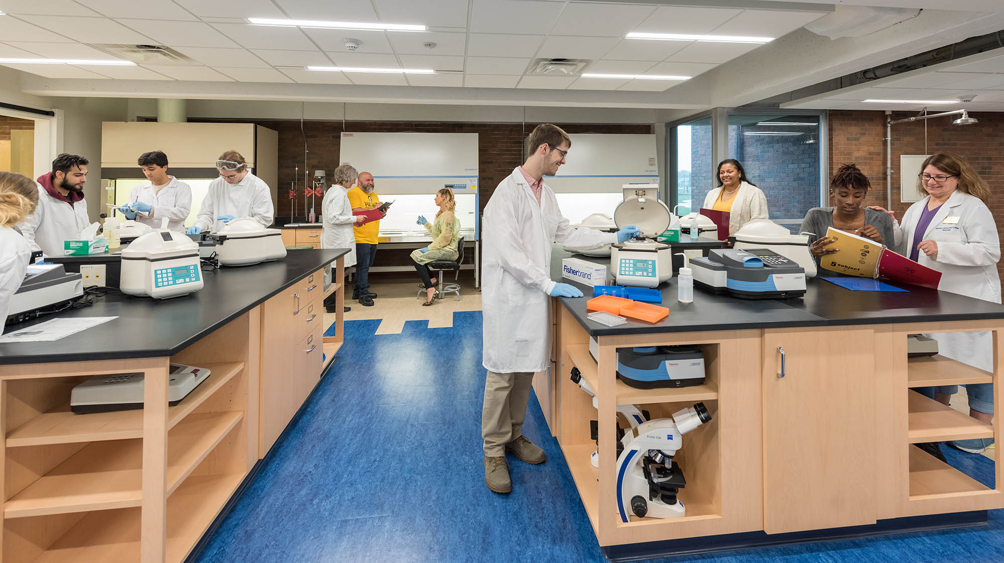 people in a lab