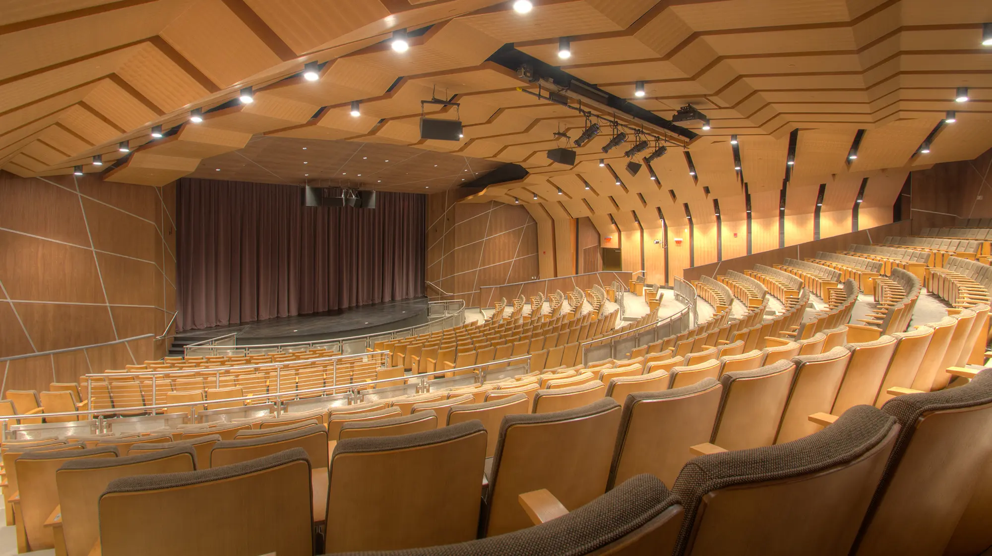 inside of a 500 seat auditorium